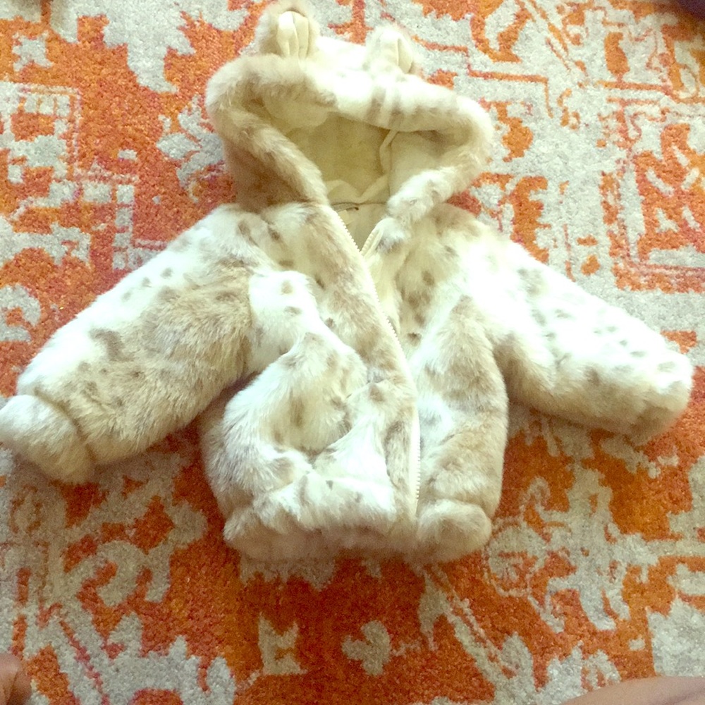 Baby Faux Snow Leopard Coat